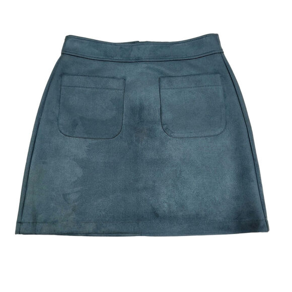 Loft teal faux suede skirt - size 6 NWT - Picture 1 of 6